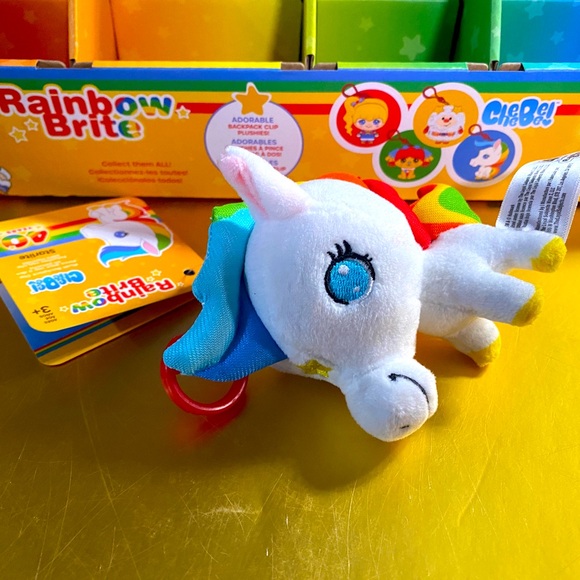 RAINBOW BRITE NWT STARLITE 40 YEARS ADORABLE COLLECTIBLE BACKPACK CLIP PLUSH - Picture 6 of 6